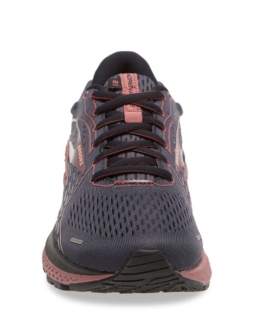 Brooks Adrenaline Gts 21 Running Shoe In Black/blackened Pearl At