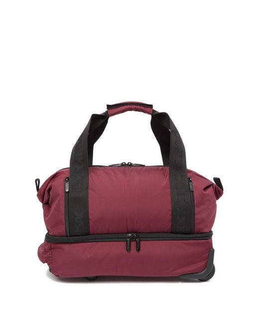 LeSportsac Red Dakota 17" Medium Roller Duffel Bag