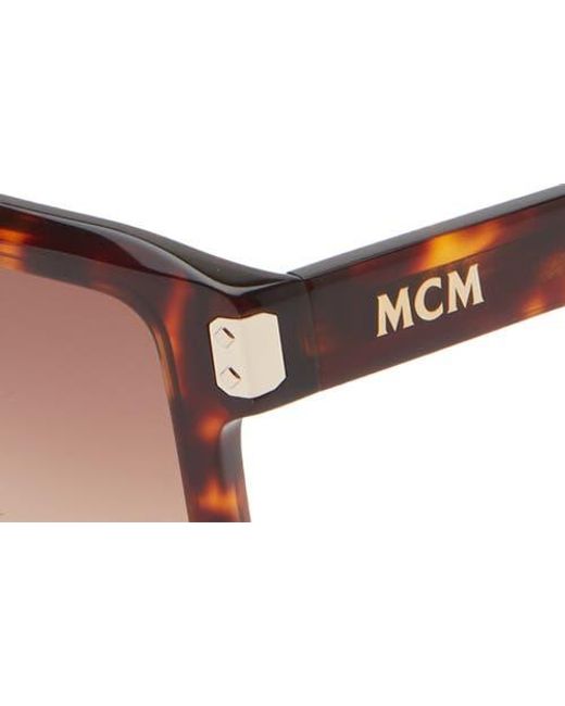 MCM Brown 54Mm Square Sunglasses for men