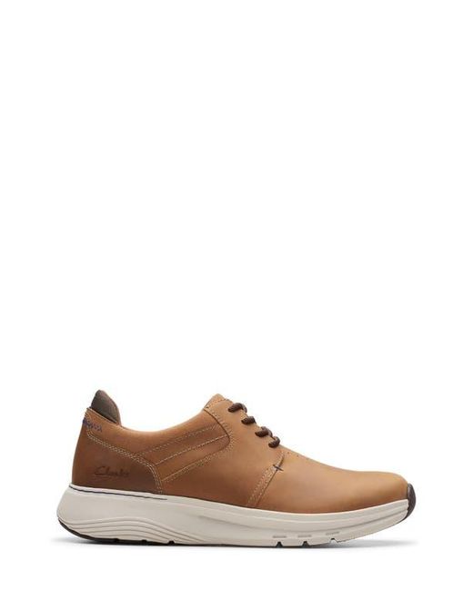 Clarks Brown Leather Debry Sneakers With Contoured Footbed for men