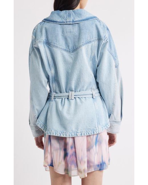 Boss Blue Paneled Denim Jacket