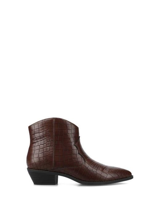 Journee Collection Brown Taliah Western Ankle Boot