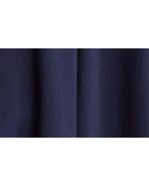Tahari Blue A-line Stretch Cotton Midi Dress