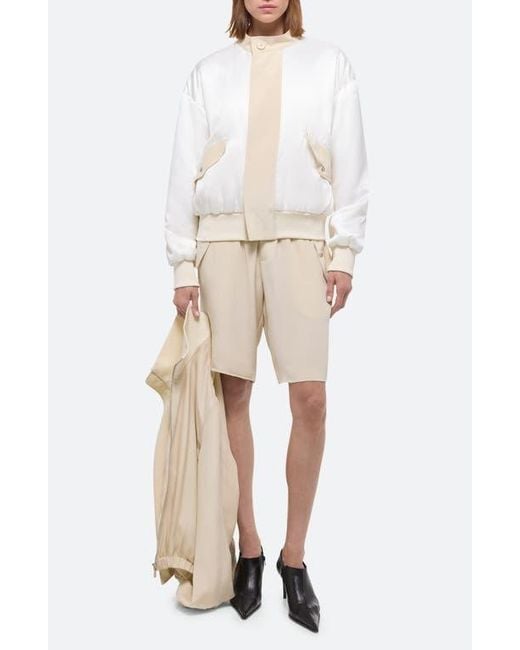 Helmut Lang Natural Zip Bomber Jacket