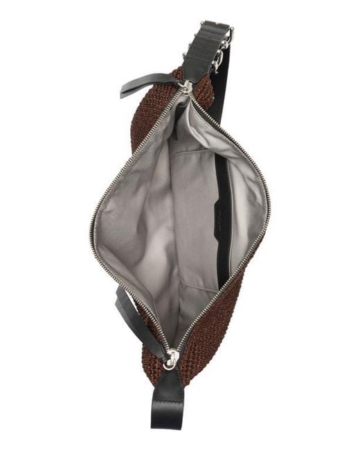 Rag & Bone Brown Medium Mercer Woven Straw Hobo Bag