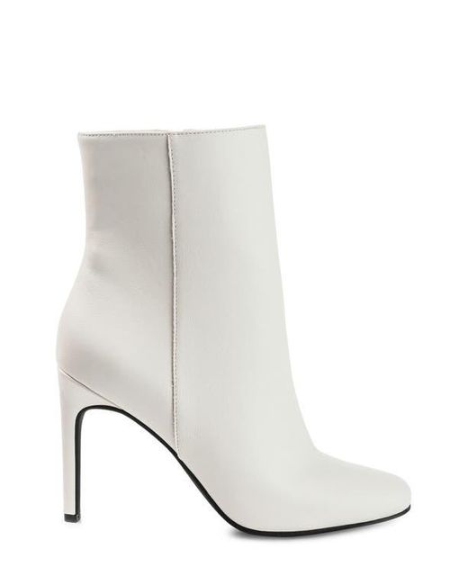 Journee Collection White Silvy Stiletto Ankle Bootie