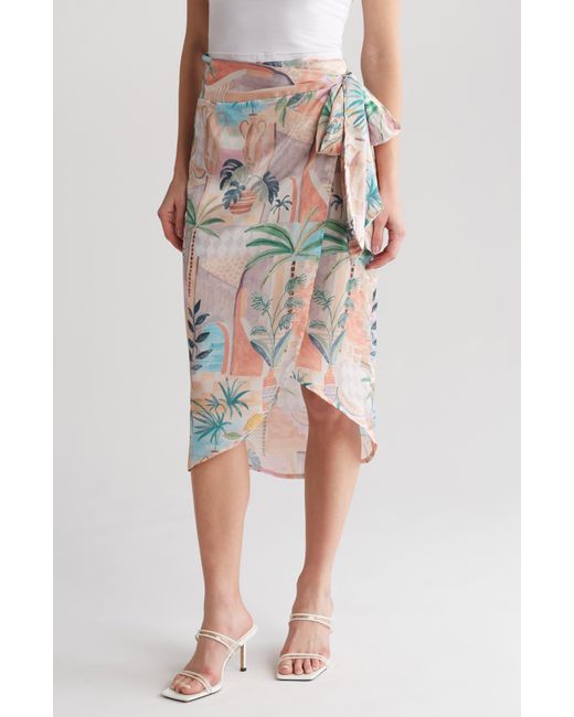 Vici Collection Multicolor Sahara Springs Wrap Midi Skirt