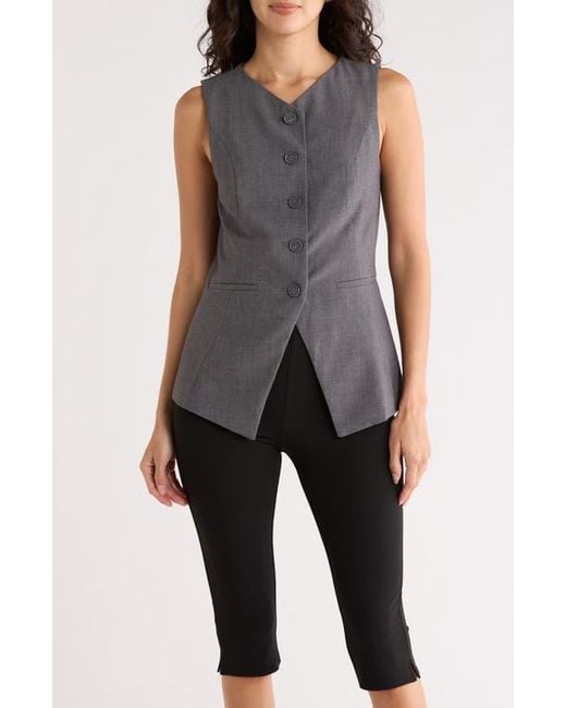 Leith Black Longline Vest