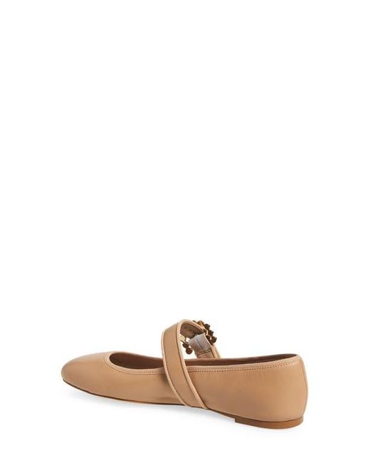 Stuart Weitzman Brown Piper Mary Jane Ballet Flat