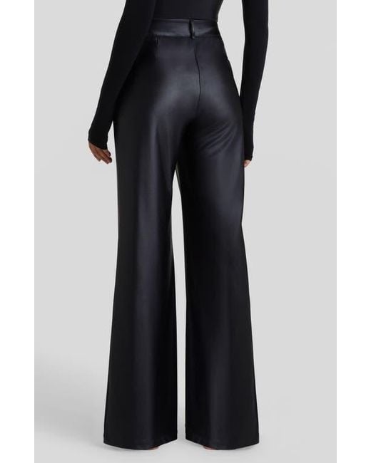 Commando Black Matte Metallic Wide Leg Pants