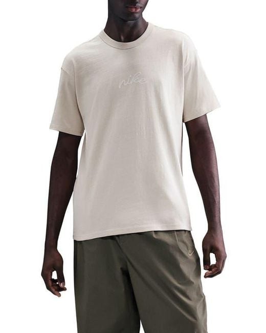 Nike Gray Script Graphic T-Shirt for men