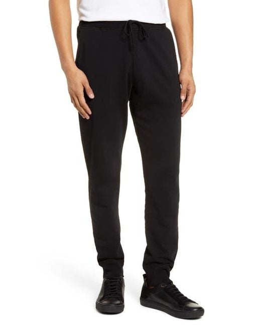 Reigning Champ Black Slim Fit Terry Sweatpants for men