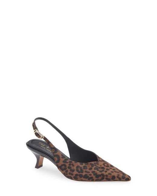 Rag & Bone Brown Madison Slingback Pointed Toe Kitten Heel Pump