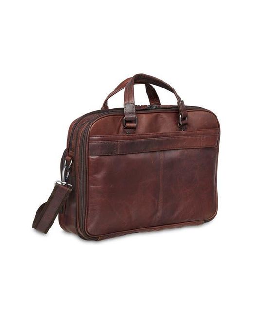 Mancini Red Expandable Rfid Briefcase for men