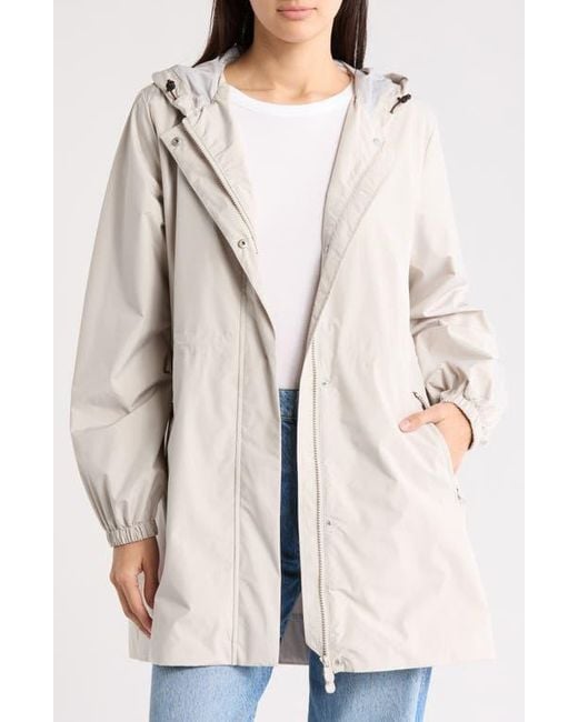 Save The Duck White Fiorella Hooded Windbreaker Jacket
