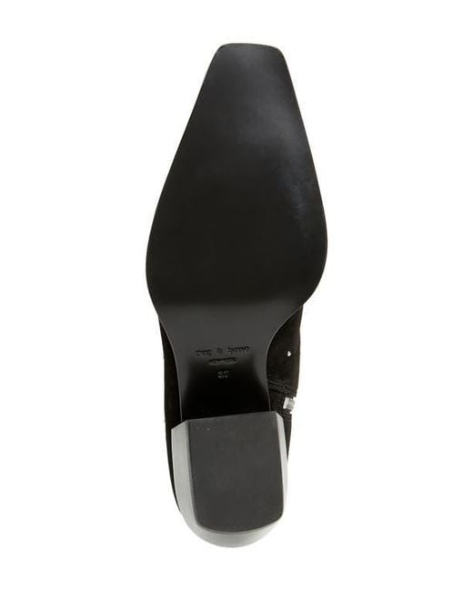 Rag & Bone Black Joni Block Heel Bootie