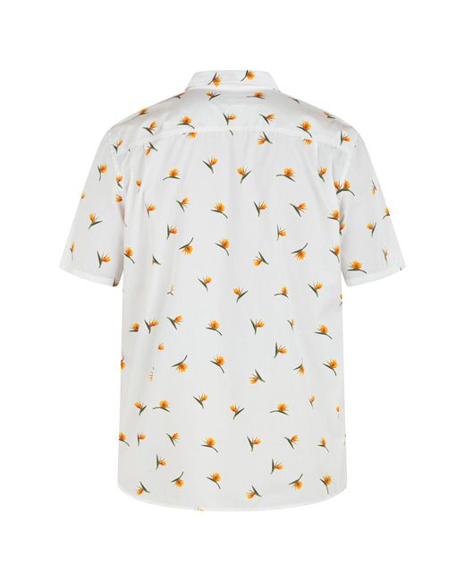 Hurley White Windansea Short Sleeve Button-up Shirt for men