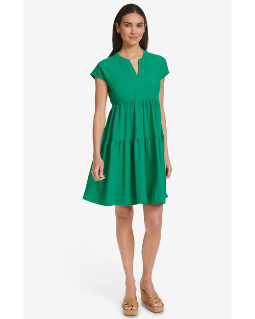 Calvin Klein Green Gauze A-line Dress