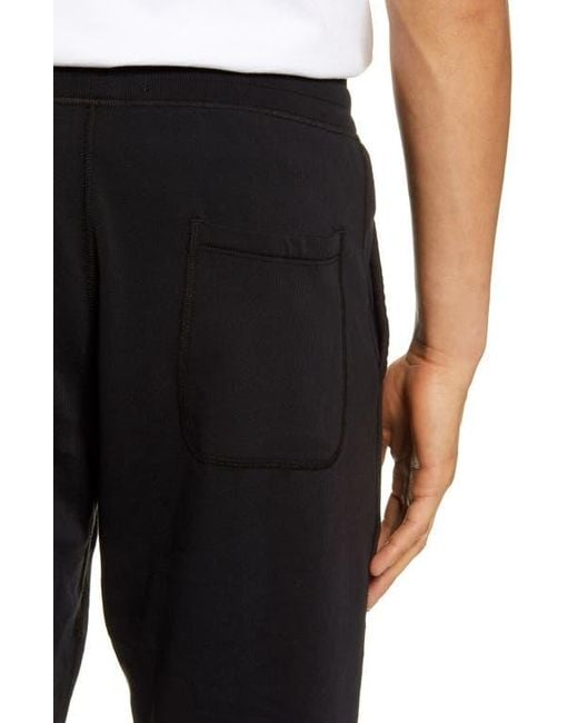 Reigning Champ Black Slim Fit Terry Sweatpants for men