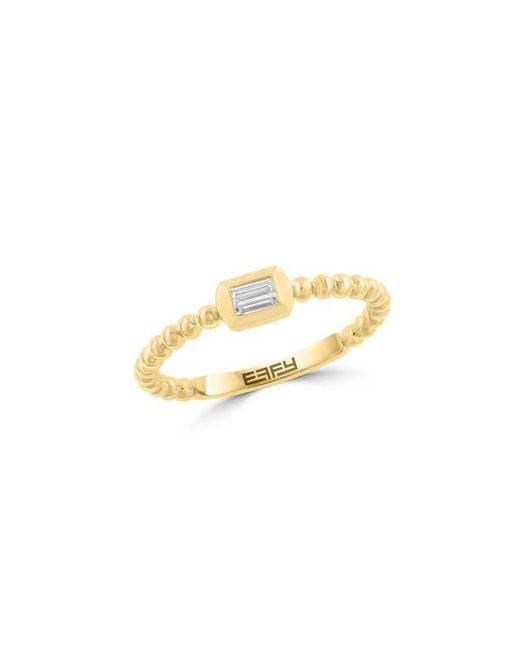 Effy Metallic Diamond Bubble Stacking Ring