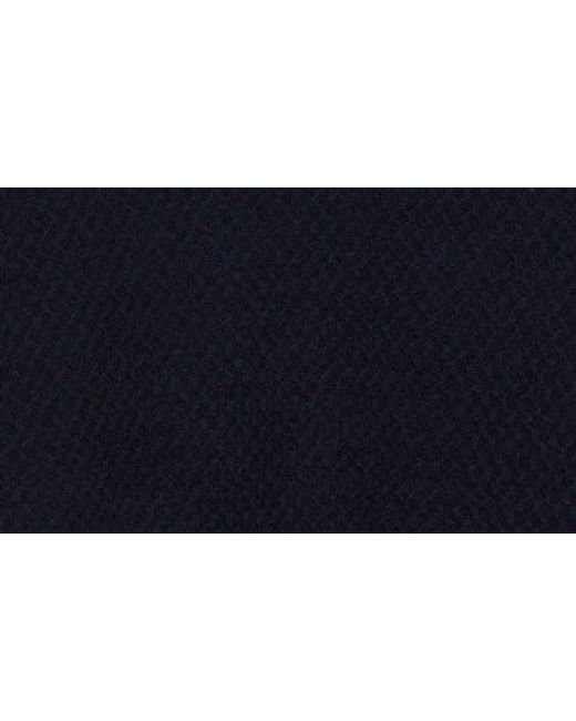 Bruno Magli Blue Textured Merino Wool Quarter Zip Pullover for men