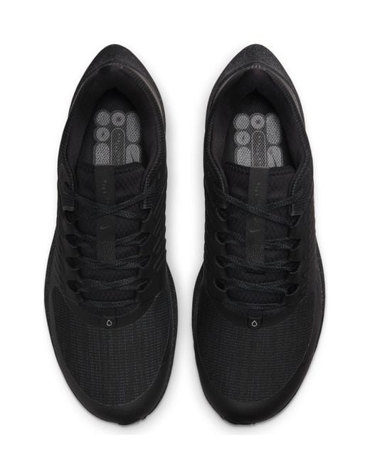 Nike Black Air Zoom Pegasus 38 Shield Water Repellent Running Shoe for men