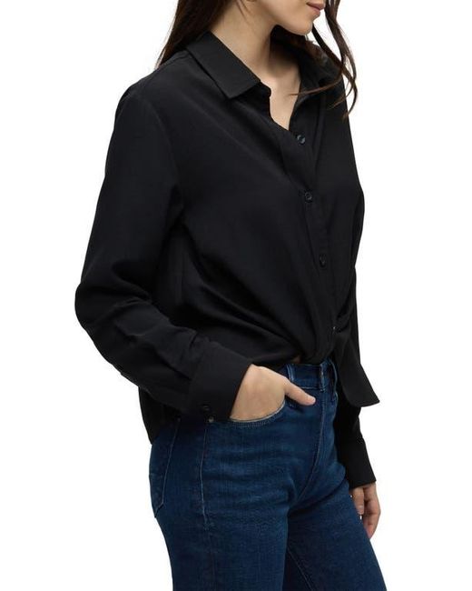 Hudson Black Knot Front Button-Down Shirt