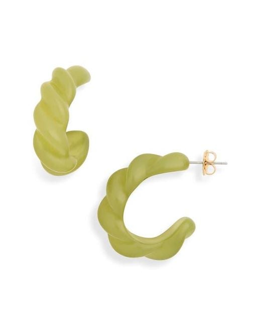 Nordstrom Rack Blue Resin Twist Hoop Earrings