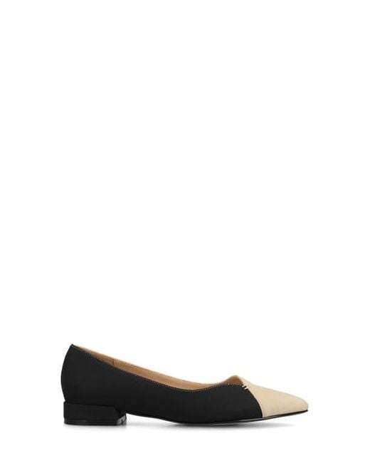 Journee Collection Black Carmin Pointed Toe Flat