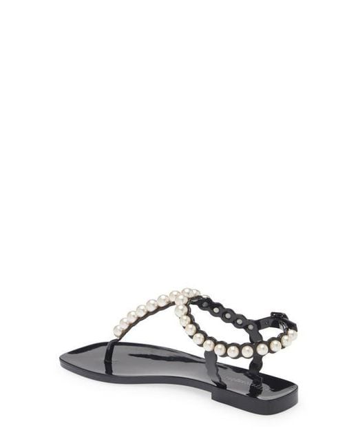 Jeffrey Campbell Multicolor Pearlesque Imitation Pearl Ankle Strap Sandal
