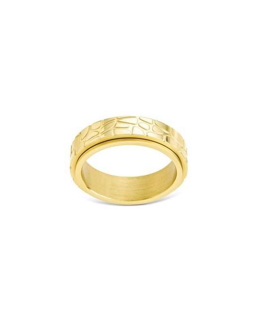 Sterling Forever Metallic Textured Spinner Ring