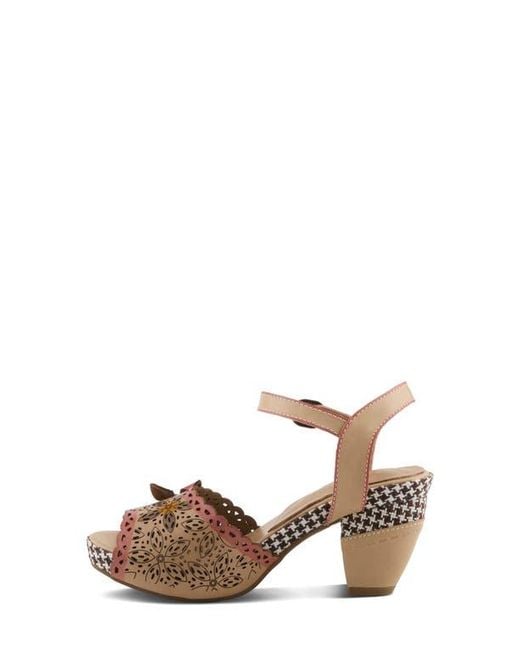 Spring Step Brown Miabella Ankle Strap Platform Sandal
