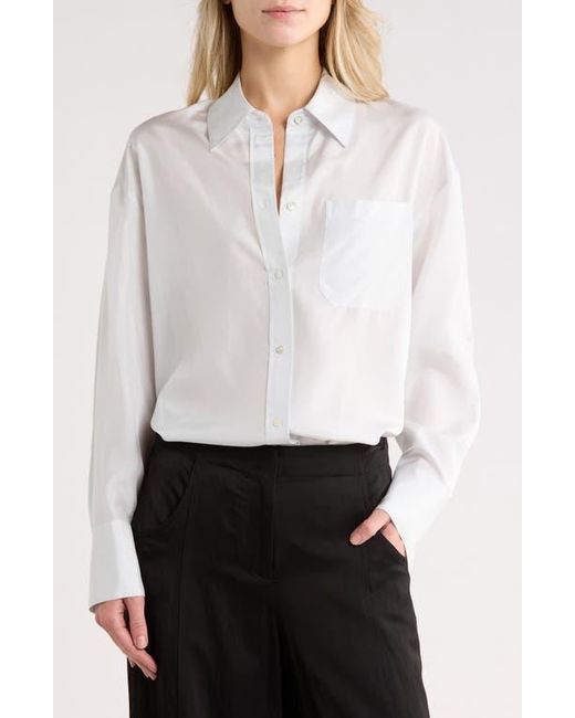 Twp Women's White Big Joe Silk Button-Up Shirt
