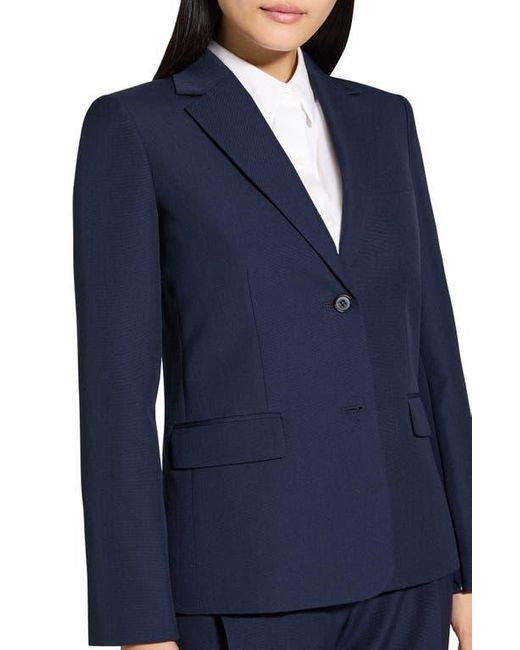Theory Blue Zip Sleeve Wool Blend Jacket