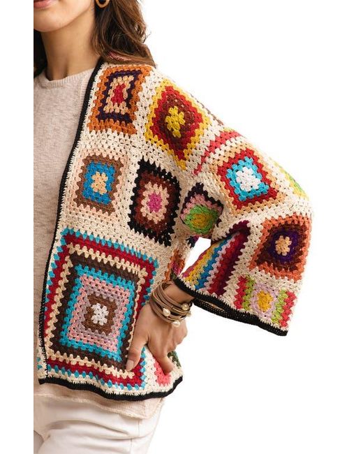 Saachi Natural Granny Crochet Jacket