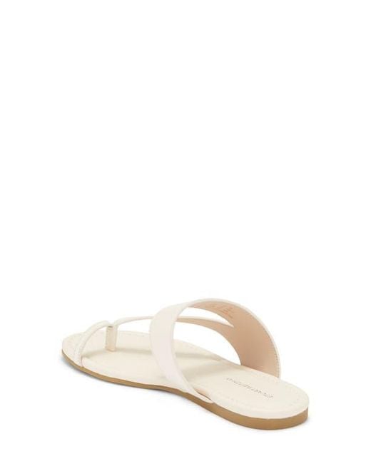 Stuart Weitzman White Remy Toe Strap Sandal