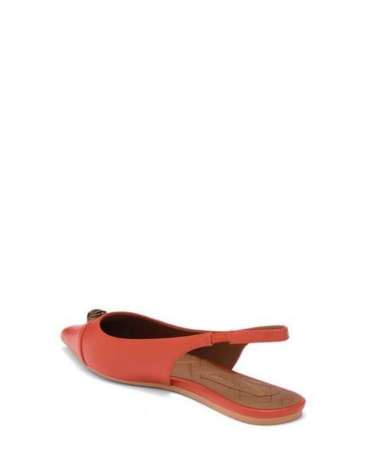 Kurt Geiger Red Belgravia Eagle Slingback Flat