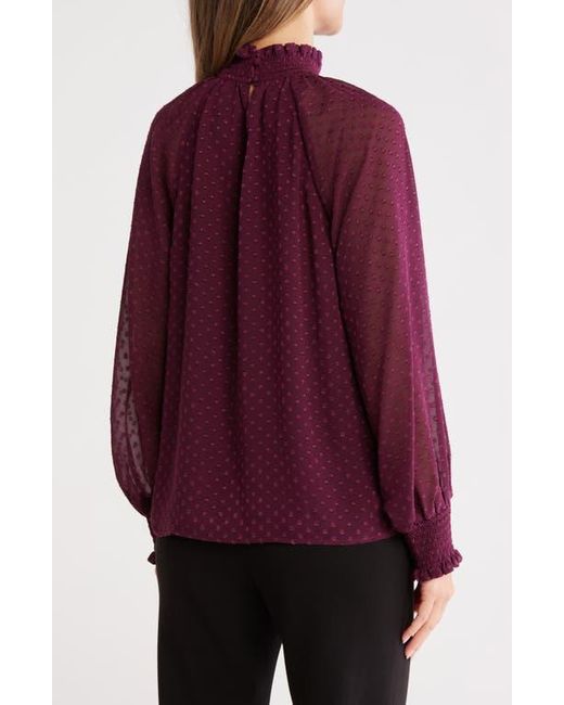 Gemma Jane Red Smock Neck Top