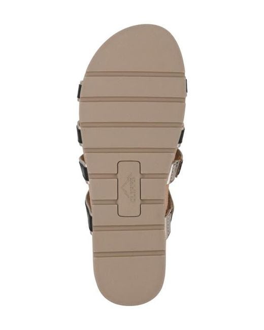 White Mountain Tina Rose Slide Sandal in Black | Lyst