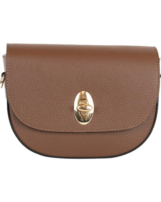 Persaman New York Brown Leather Crossbody Bag