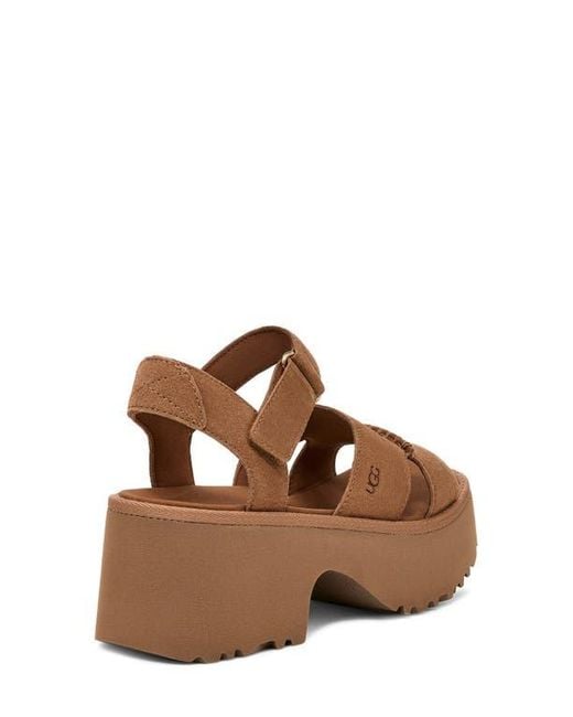 Ugg Brown New Heights Platform Sandal