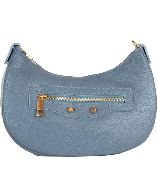 NEW‎ $500 Persaman New York Navy Blue Genuine Leather Crossbody Bag  Italy Persaman New York Womens Pebbled Leather Flap | Mercari main image 4