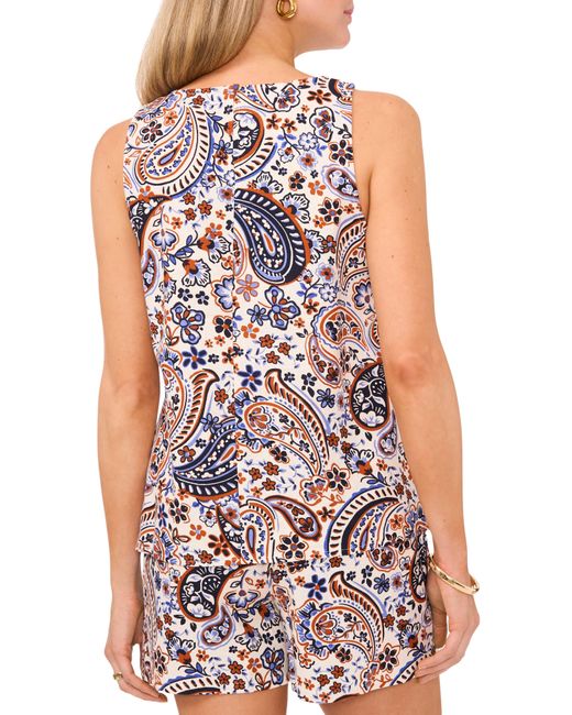 Vince Camuto Red Paisley Tank
