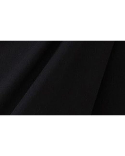 French Connection Black Zena Jersey Faux Wrap Midi Dress