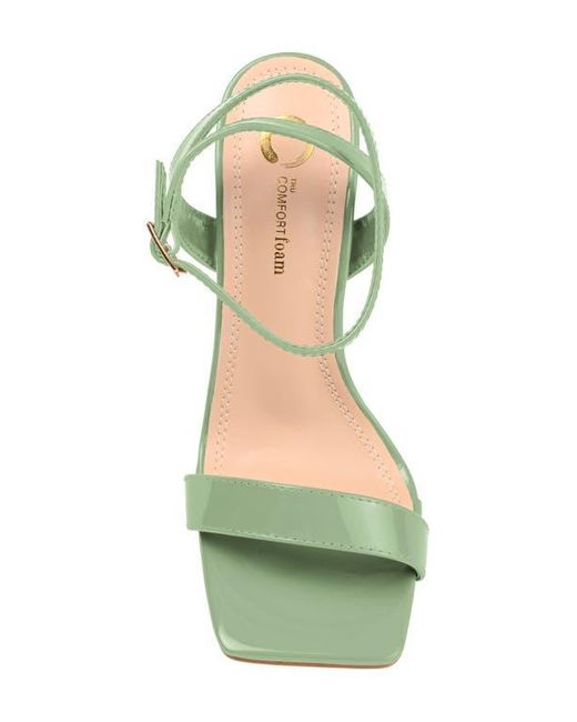 Journee Collection Green Dorian Ankle Strap Stiletto Sandal