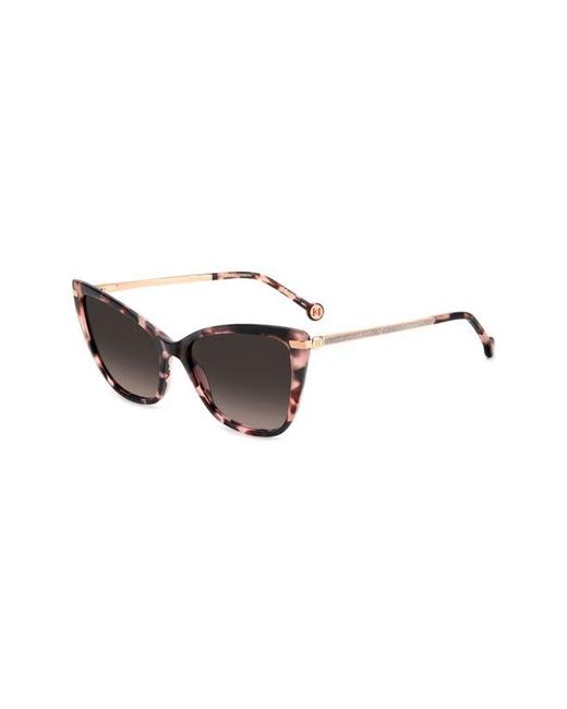 Carolina Herrera Brown 55Mm Gradient Rectangular Sunglasses
