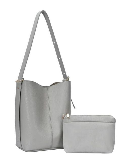 Rachel Zoe Gray Faux Leather Hobo Bag