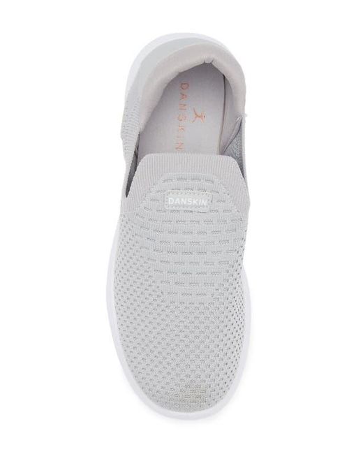 Danskin Gray Textured Knit Slip-On Sneaker