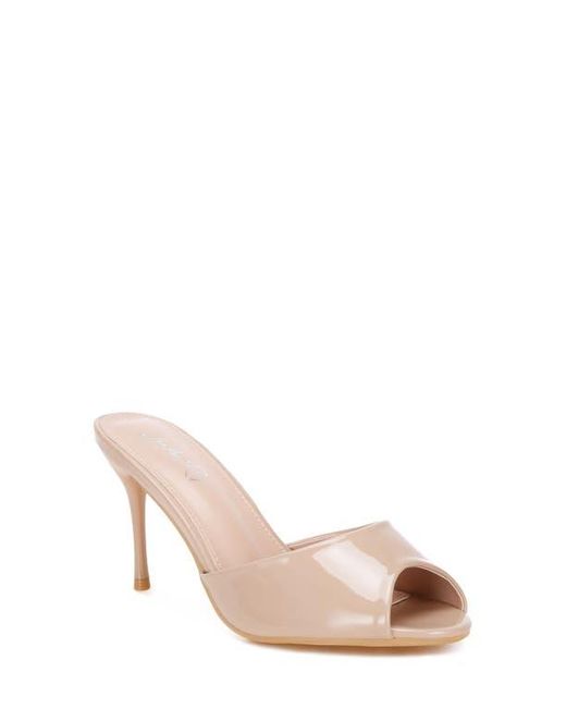 LONDON RAG Lilith Peeptoe Slide Sandal in Pink | Lyst