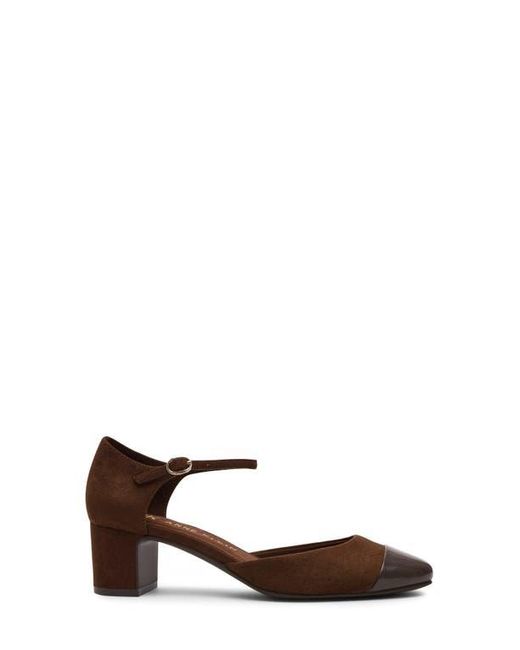 Anne Klein Brown Picus Ankle Strap Pump